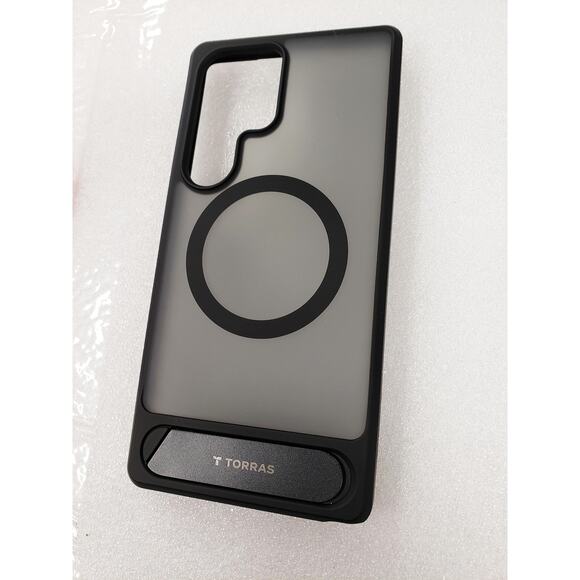 Torras Stand Case For Samsung Galaxy S25 Ultra w kickstand Matte Frost Black - Picture 4 of 12